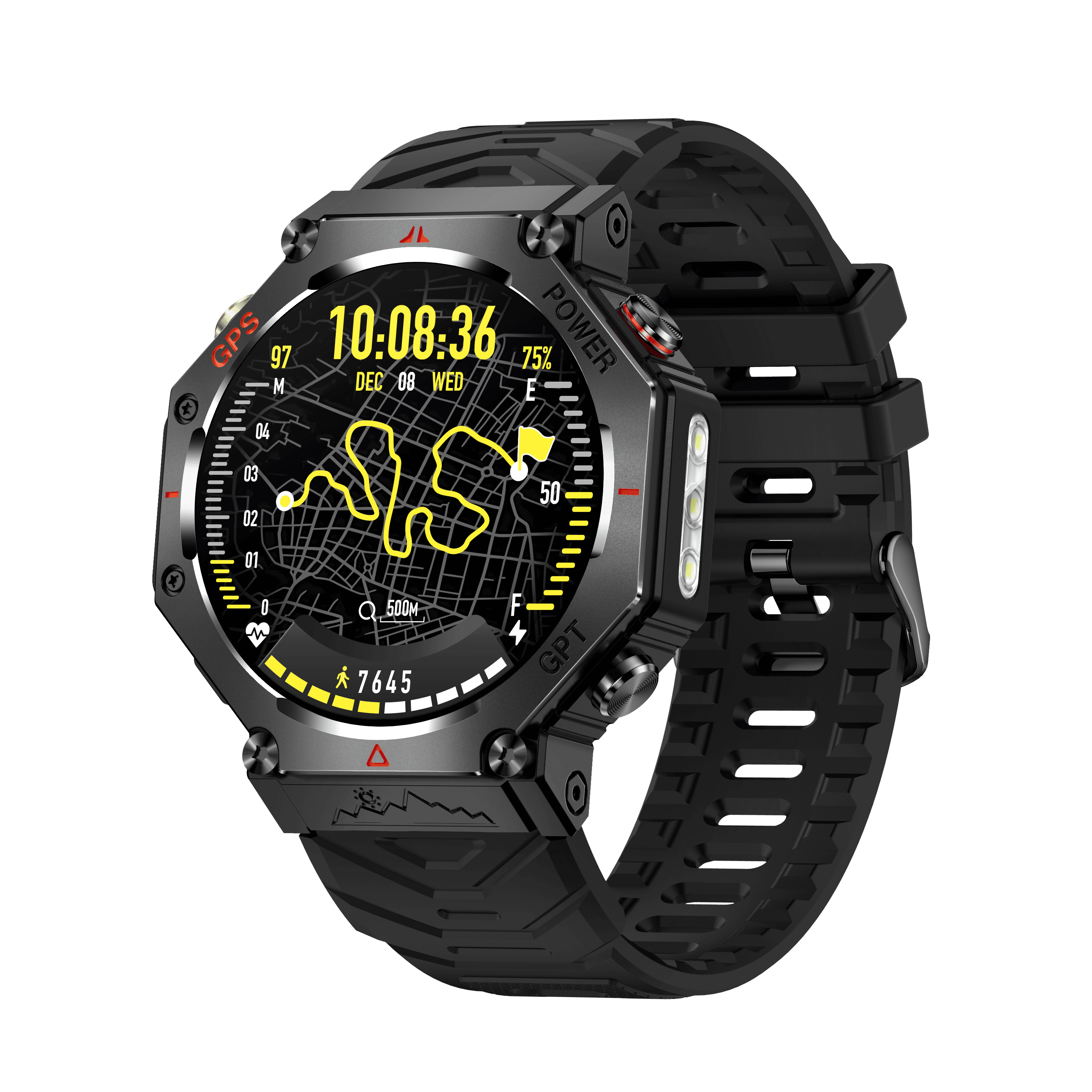D191 GPS & Flashlight Smart Watch
