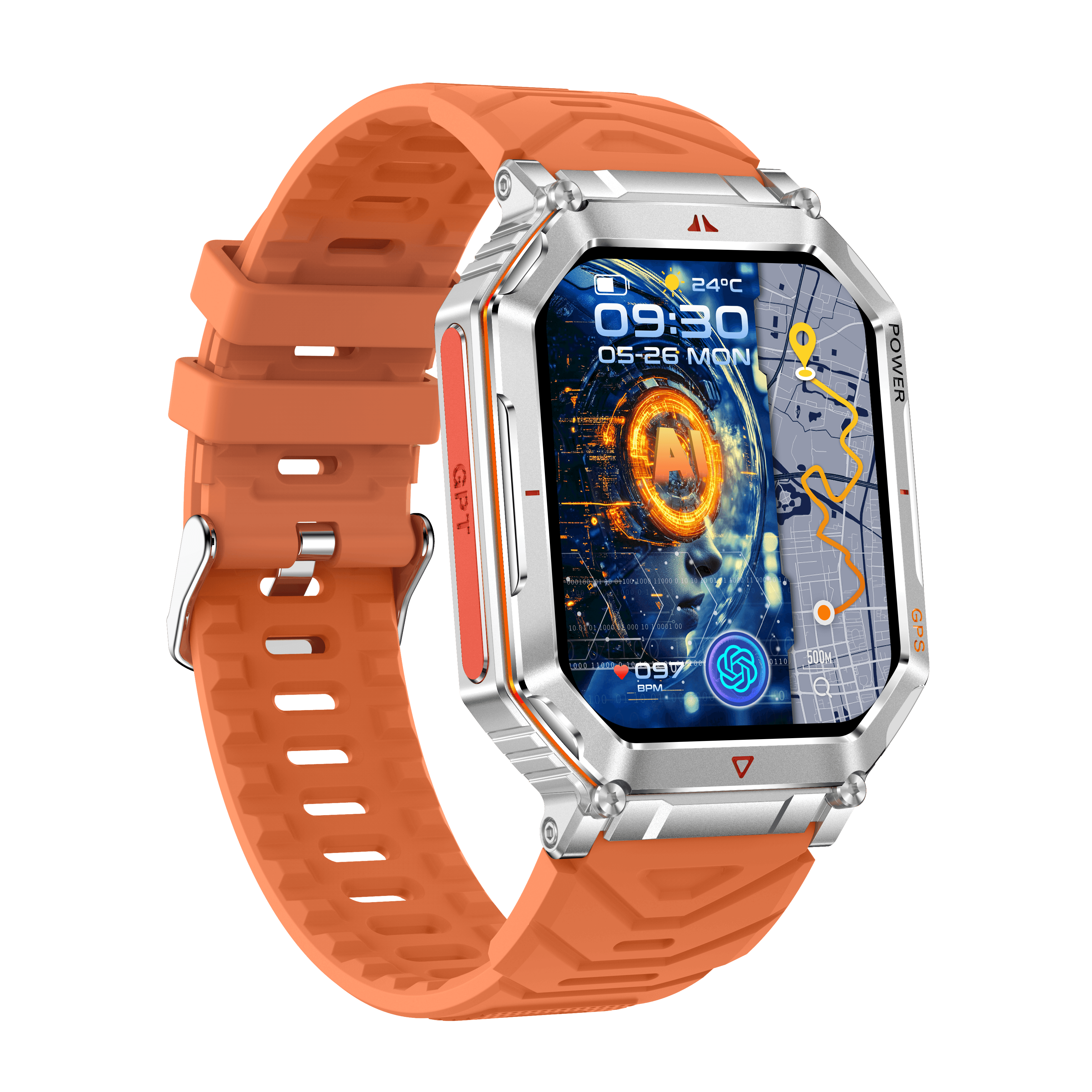 D192 GPS Outdoor Flashlight Smart Watch 4