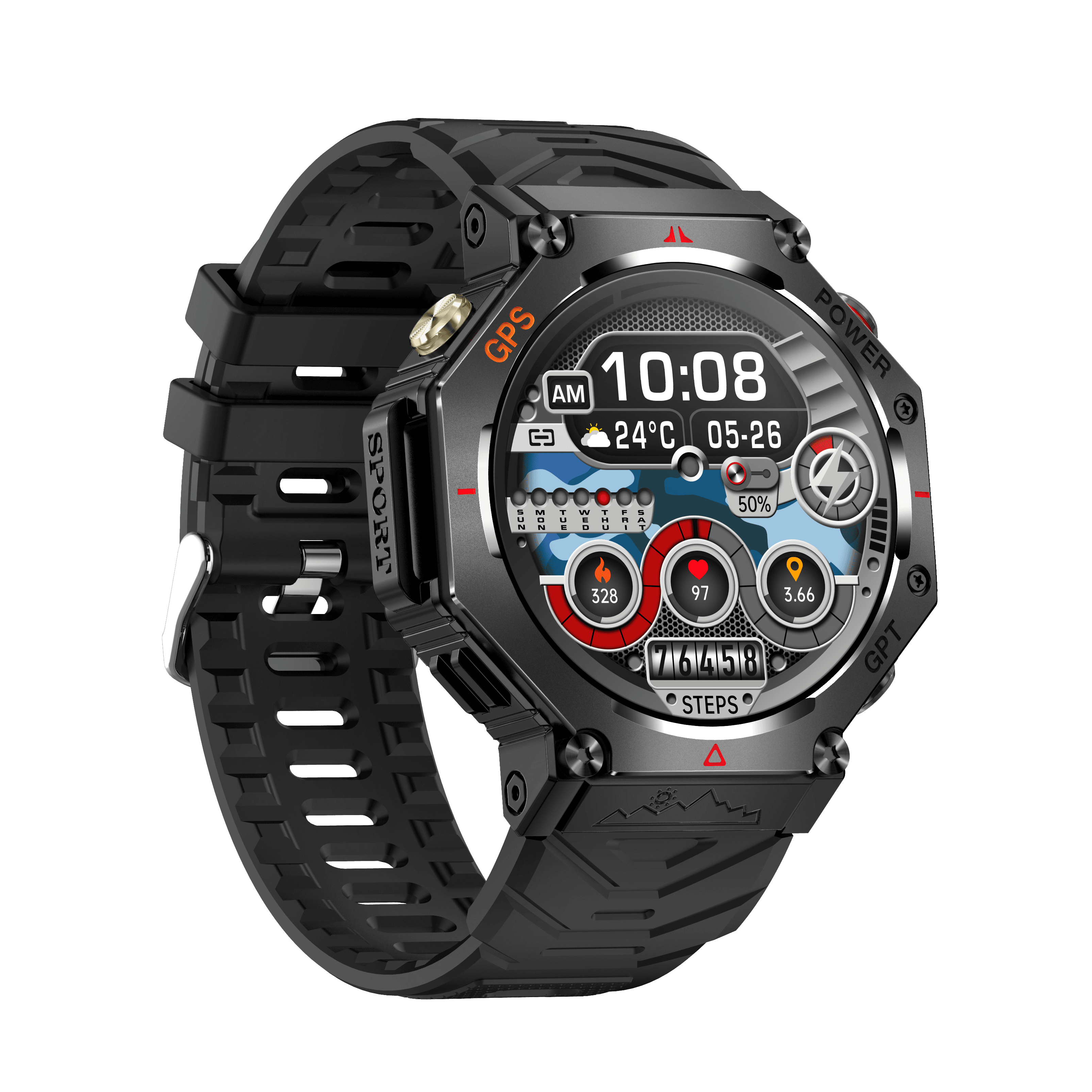 D191 GPS & Flashlight Smart Watch 2