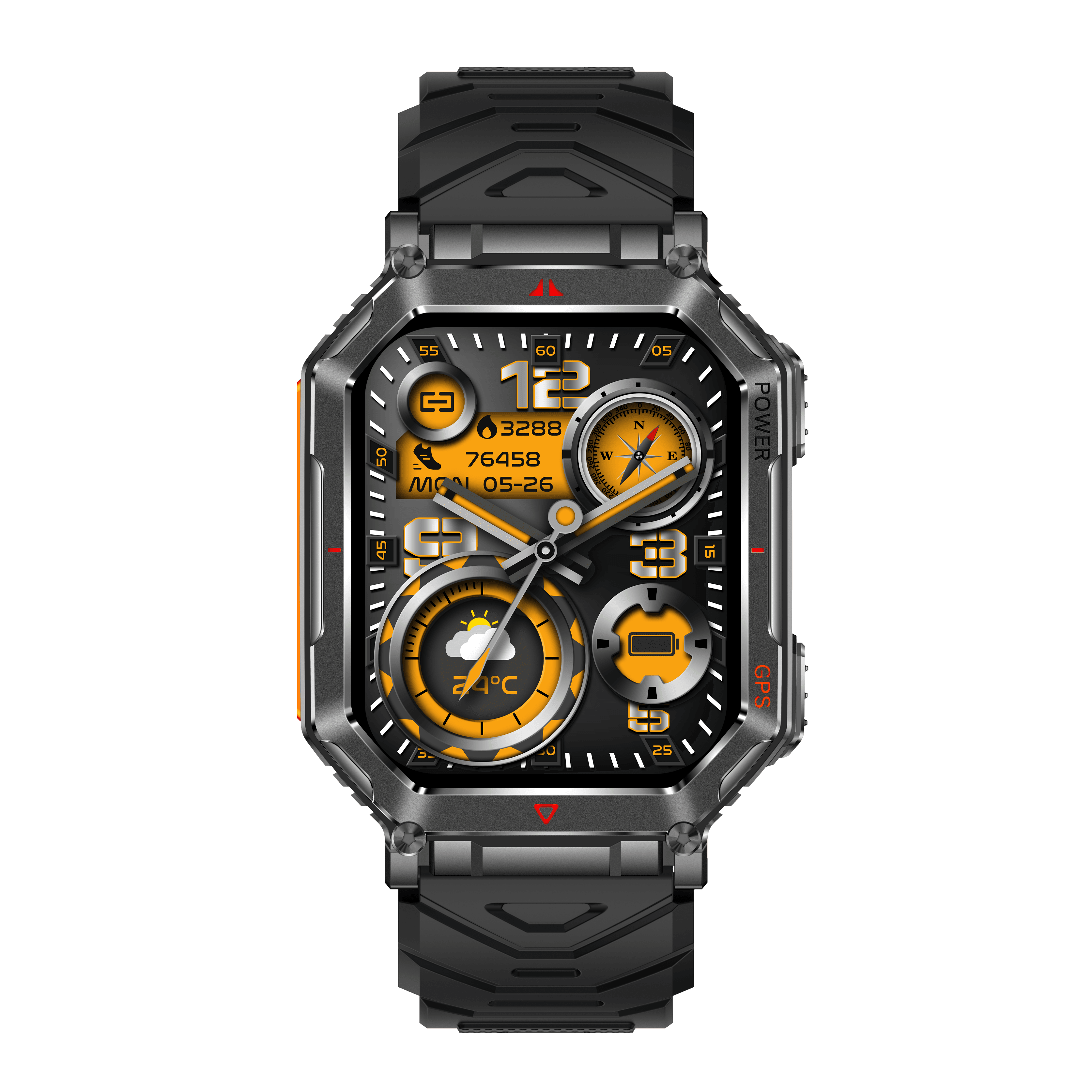 D192 GPS Outdoor Flashlight Smart Watch 5